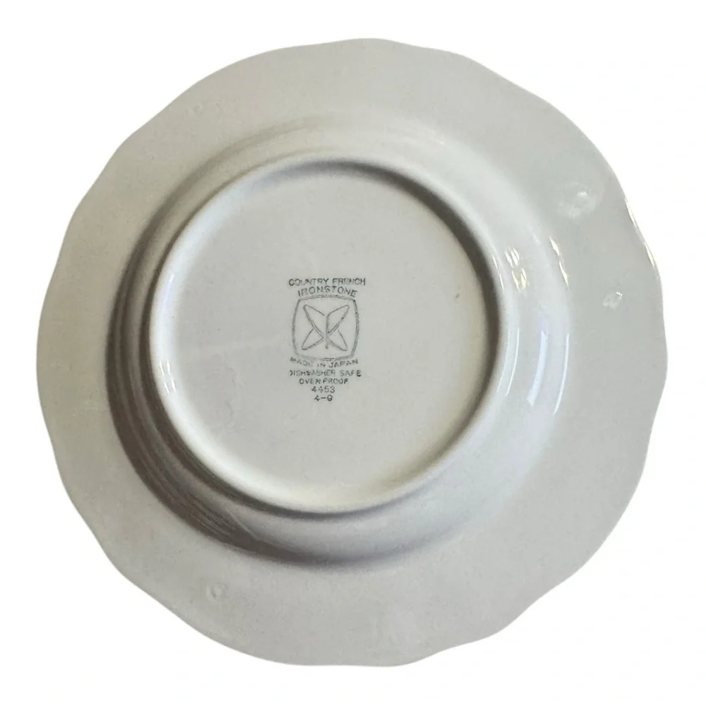 VINTAGE SEARS ROEBUCK COUNTRY FRENCH IRONSTONE SET of THREE SAUCERS‎